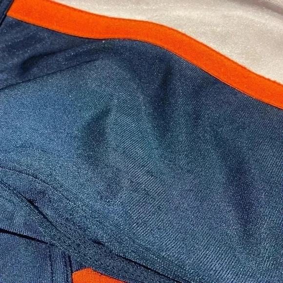 Vintage Y2K Nike Blue Orange White Stripe Satin Track Jacket - Picture 4 of 4